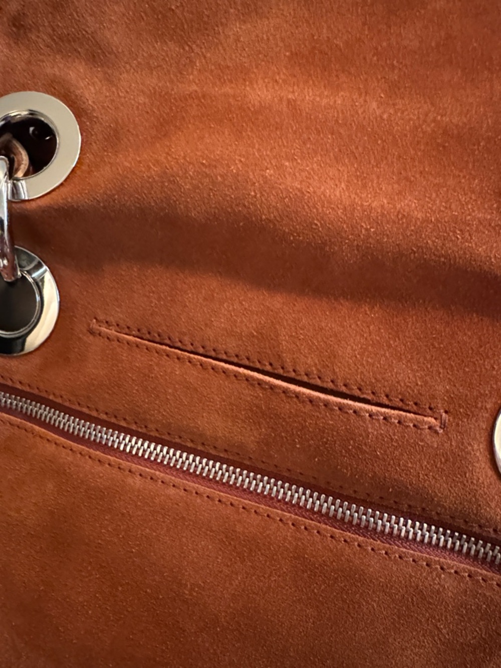 Hammitt Rust Suede Crossbody with Silver Hardware - Picture 5 of 16